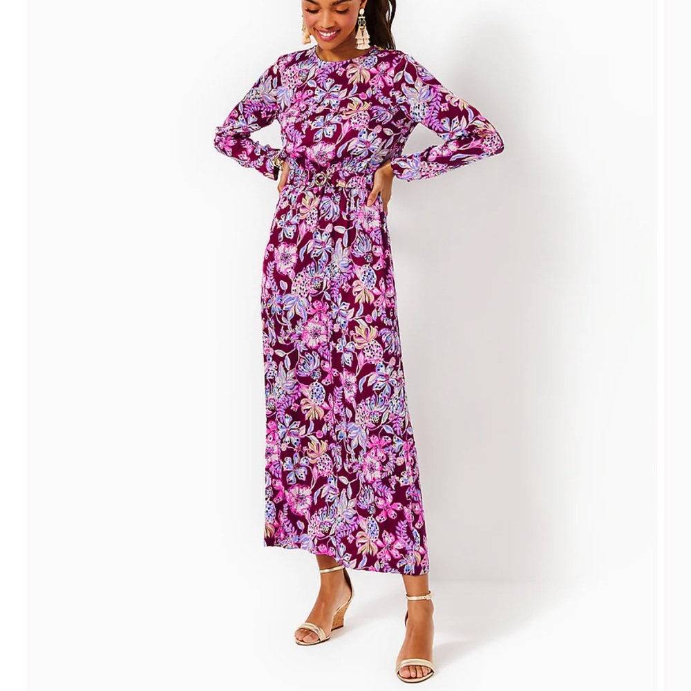 NWT Lilly Pulitzer LEOLYNN MAXI - TROPICAL WITH A TWIST size 12 - Picture 3 of 16